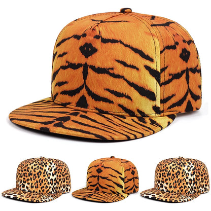 2025 Fashion and Creative New Flat brimmed Hat with Printed Pattern Street Pop Skateboarding