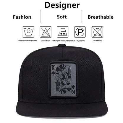 New Baseball Hip Hop Caps For Men Women Snapback Playing Card