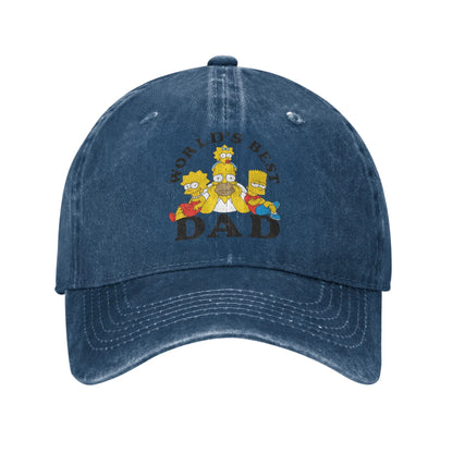 Summer DAD WORLDS BEST-The S-simpsons Cartoon Baseball Cap