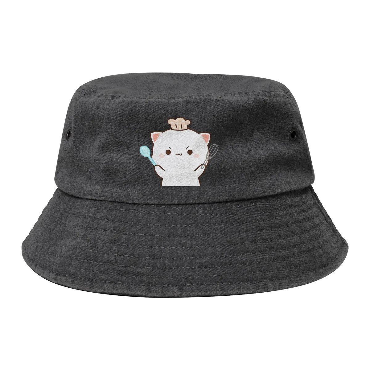 Peach And Goma Love Call Bucket Hat Vocation Mochi Cat