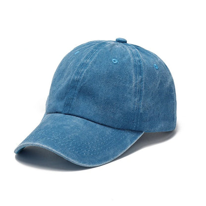 Solid Washed Denim Baseball Cap Vintage Unisex Cotton Sport Hat Women Men