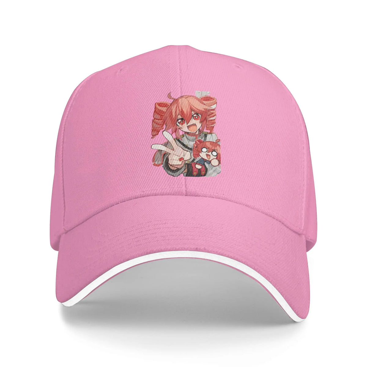 Kasane Teto Peace Sign Chibi Baseball Cap