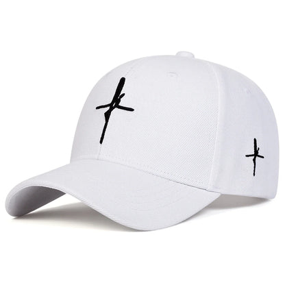 Unisex Personality Cross Embroidery Baseball Caps