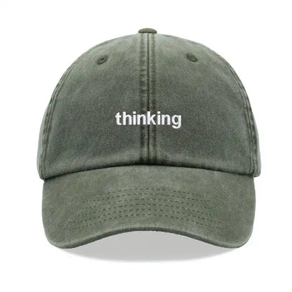 "thinking" Baseball Cap Vintage Washed Unisex Dad Hat