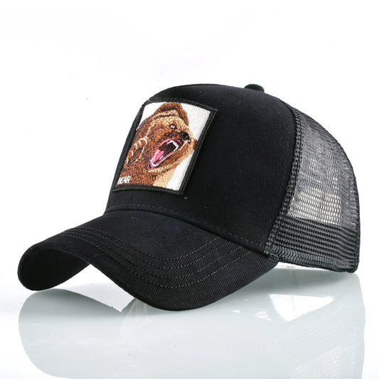 Four Seasons Snapback Baseball Cap Men Fashion Bear Embroidery