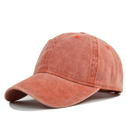 Retro Washed Cotton Baseball Cap Men