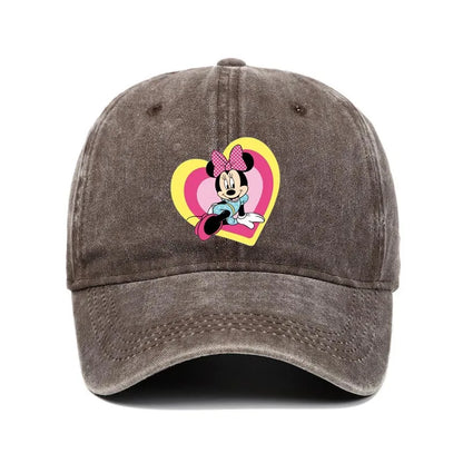 Retro Washed Mickey Mouse Print Baseball Cap