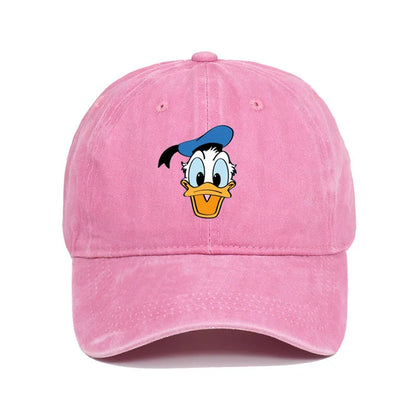 Unisex Vintage Washed Mickey Minnie Print Baseball Cap