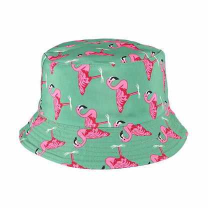 Flamingos design Bucket Hats Flamingos Pattern Sun