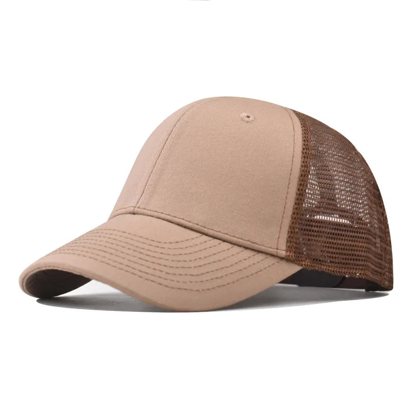 Baseball Cap Adult Net Cap Shallow Curved Eaves Hat Unisex Hip Hop Fitted Cap