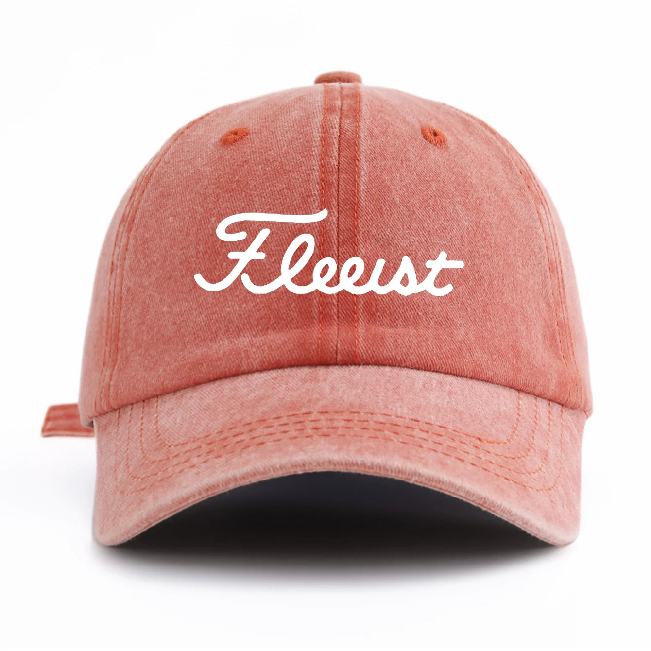 F Print Washed Baseball Cap For Adults