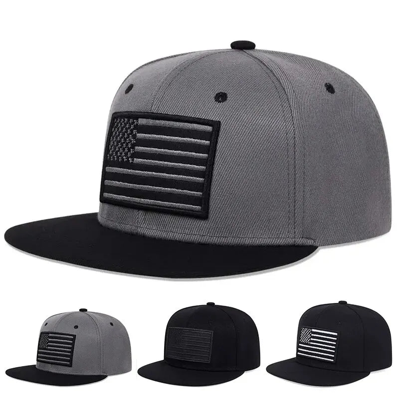 Unisex American Flag Embroidery Hip-Hop Hats Outdoorat