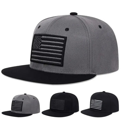 Unisex American Flag Embroidery Hip-Hop Hats Outdoorat