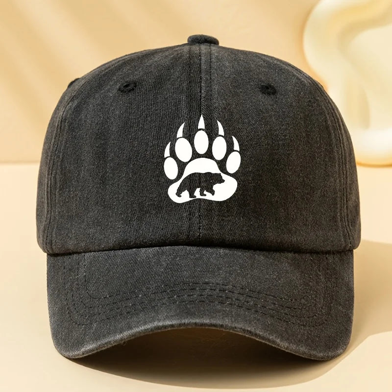 Cartoon Bear Paw Printed Baseball Cap