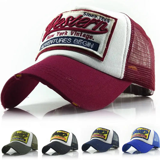 Streetwear Letter Embroidery Mesh Dad Baseball Cap