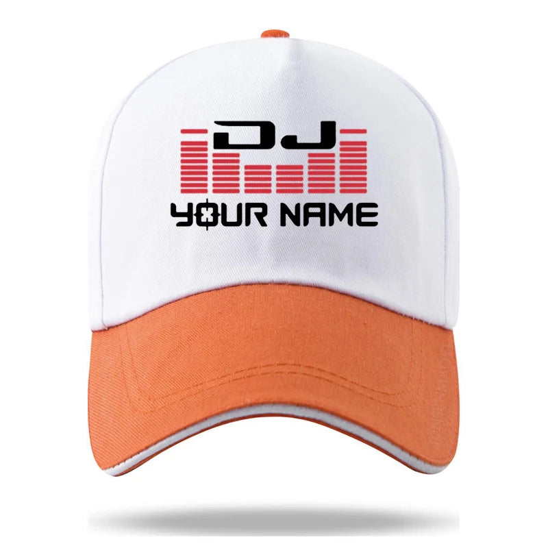 DJ Your Name Custom Print Color Matching Baseball Cap