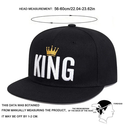 Unisex Crown KING Embroidery Hip-hop Hats Spring And Autumn Outdoor