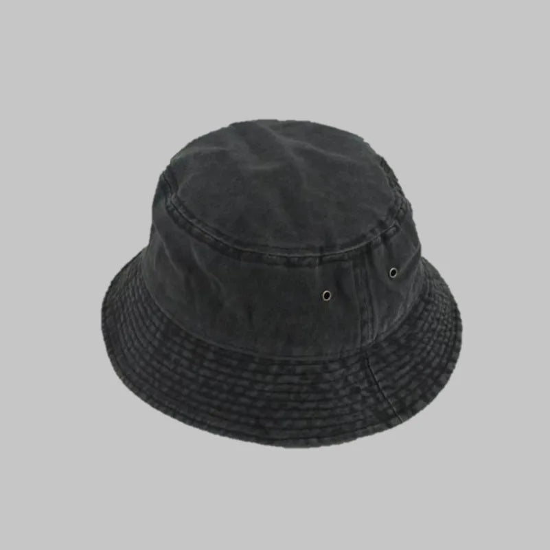 Fashion Women Men Washed Denim Solid Vintag Bucket Hats