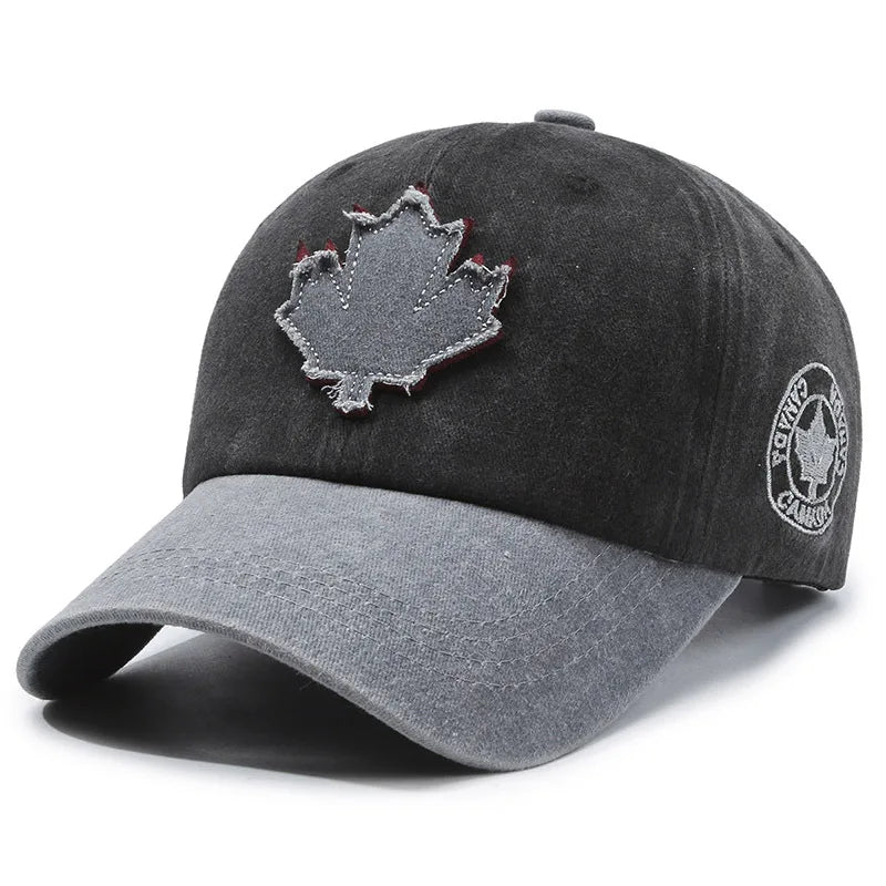European And American Maple Leaf Retro Baseball
