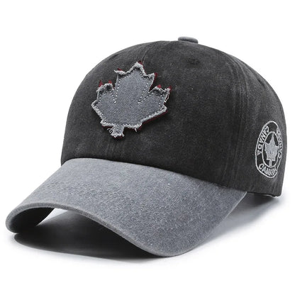 European And American Maple Leaf Retro Baseball