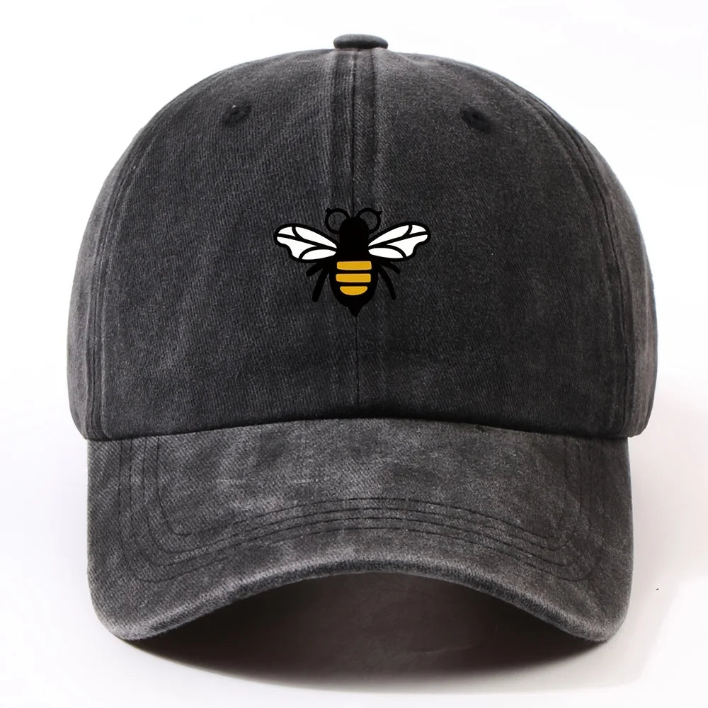 Fashionable Bee Patterned Baseball Cap For Both Men And Women