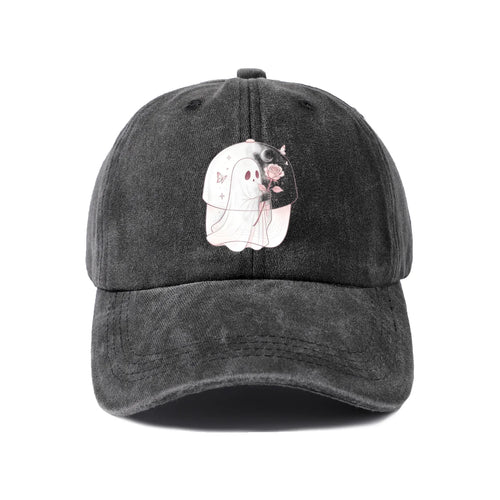 Cute Moon Ghost Graphic Baseball Cap