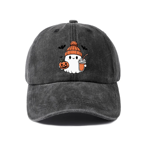 Winter Beanie Ghost Graphic Baseball Cap
