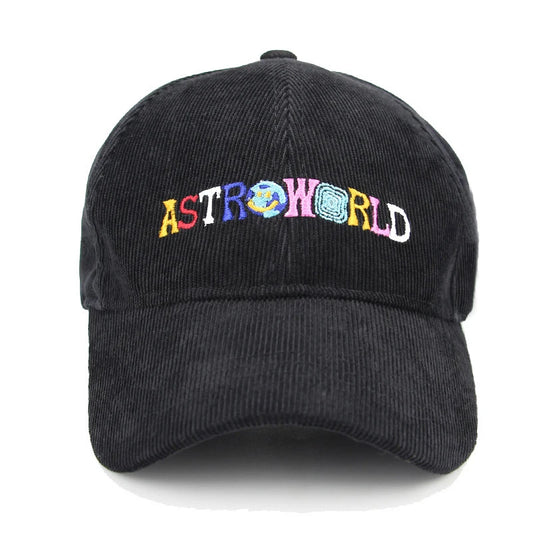 Spring Autumn Corduroy Baseball Caps Men Women Vintage ASTROWORLD Letter Embroidered Hat