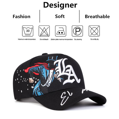 Gothic LA Magician Embroidery Baseball Caps