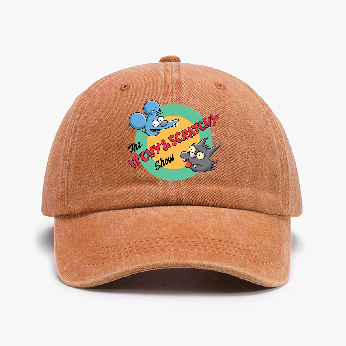Printed Baseball Cap Men Retro Washed Distressed Sun Hat