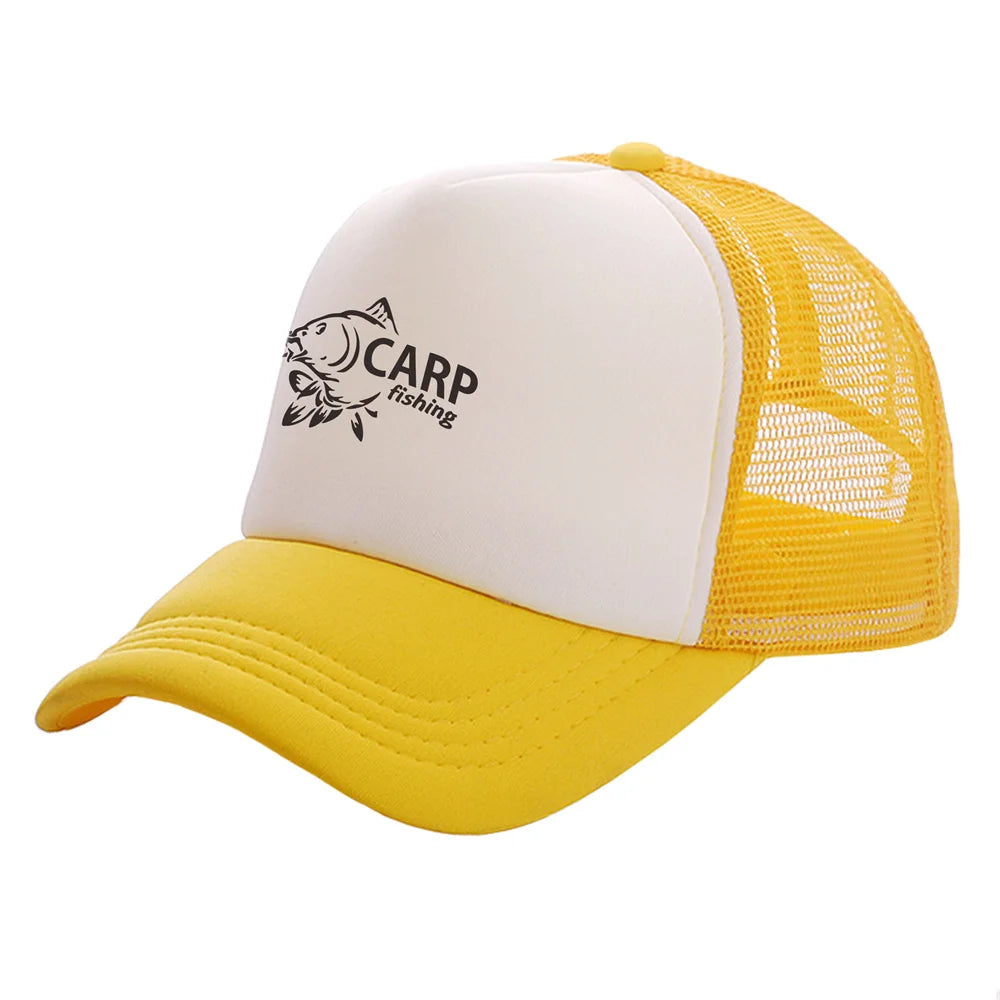 Carp Fish Trucker Caps Men Funny Fishing Printing Hat Baseball Cap