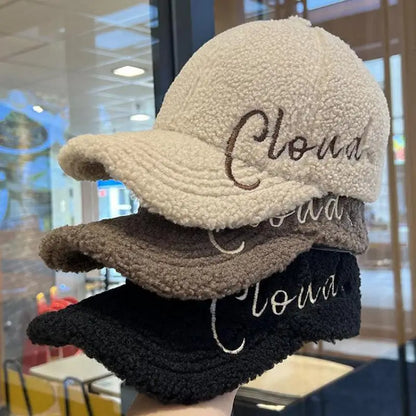 Autumn Winter Embroidery Letter Baseball Cap Cold Proof