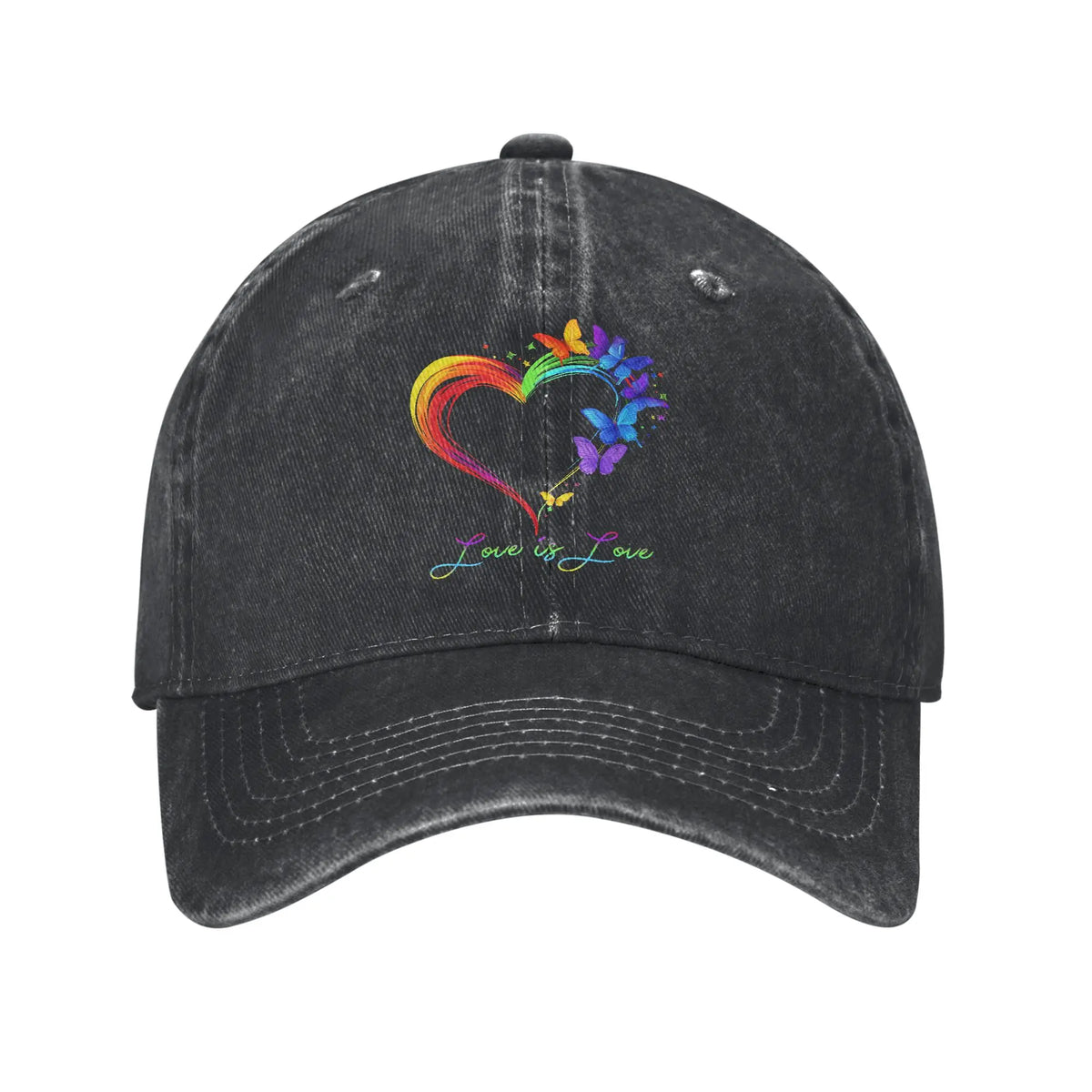 Purride Cat Pride Ally LGBT Rainbow Baseball Caps