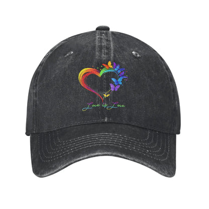 Purride Cat Pride Ally LGBT Rainbow Baseball Caps