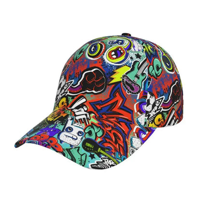 Custom Graffiti Art Print Baseball Cap Graffiti Doodle Sport Sun Caps For Men Women