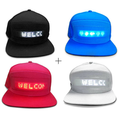 APP Programmable LED Message Hats Luminous Sports Baseball Cap