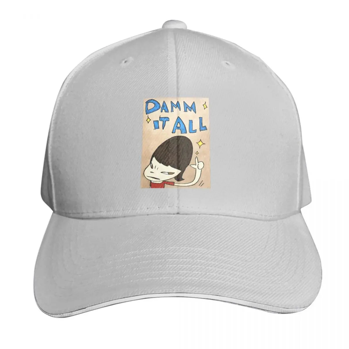 Yoshitomo Nara Damm It All Cartoon Cap Fashion Casual Baseball Caps