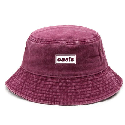 Vintage Oasis Bucket Hat Washed Fishing Hat for Men Women
