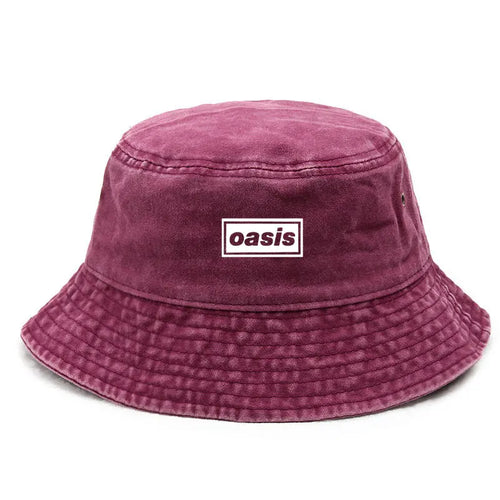 Vintage Oasis Bucket Hat Washed Fishing Hat for Men Women
