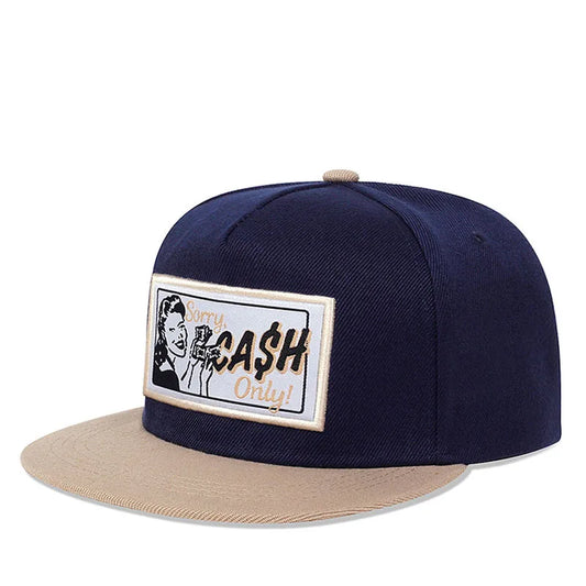 New Fashion CASH Printing Bill Snapback Cap