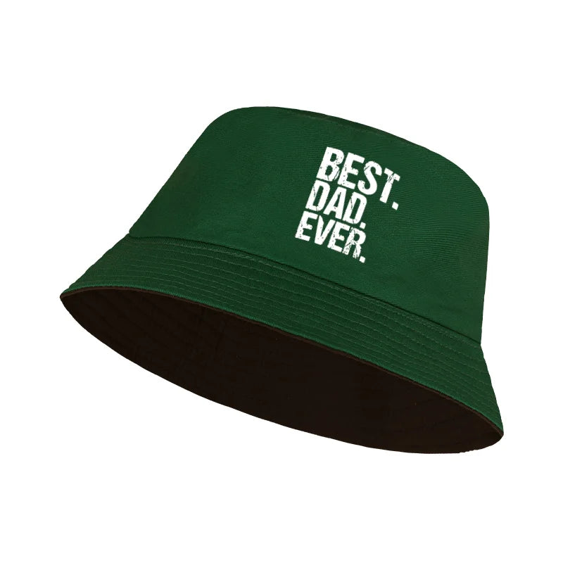 Father's Day Gift Bucket Hat With "BEST DAD EVER" Text Print