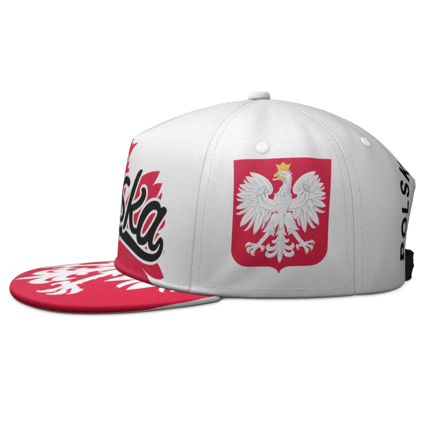 Poland Free Custom Name Logo Print Photo Pol Flat Brimmed Cap Hip-hop Hat Snapback Cap
