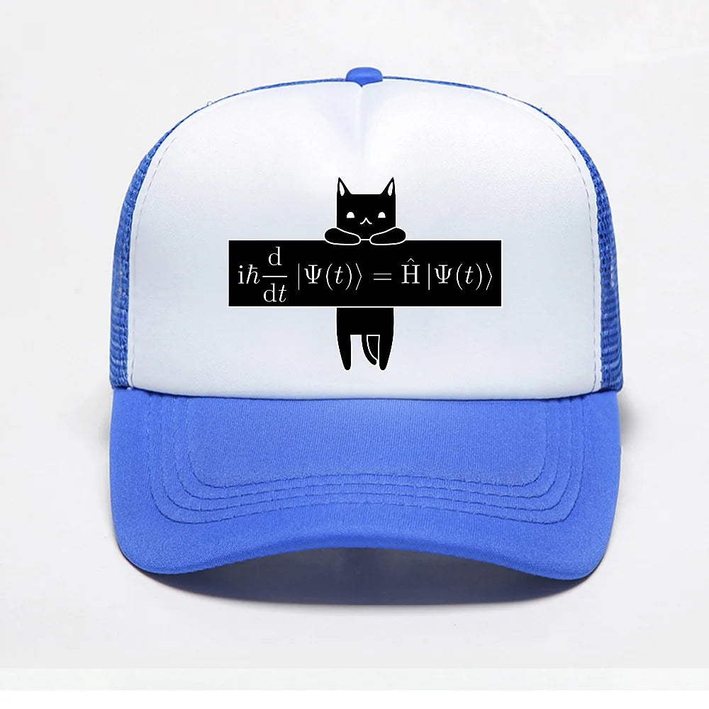 Quantum Mechanics Cat Baseball Cap