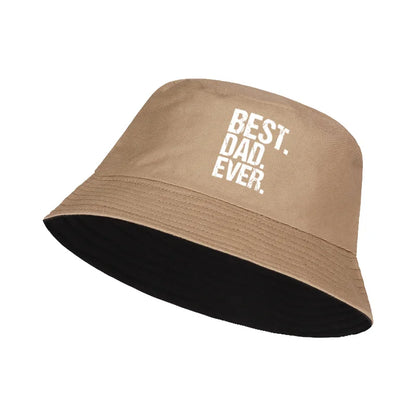 Father's Day Gift Bucket Hat With "BEST DAD EVER" Text Print