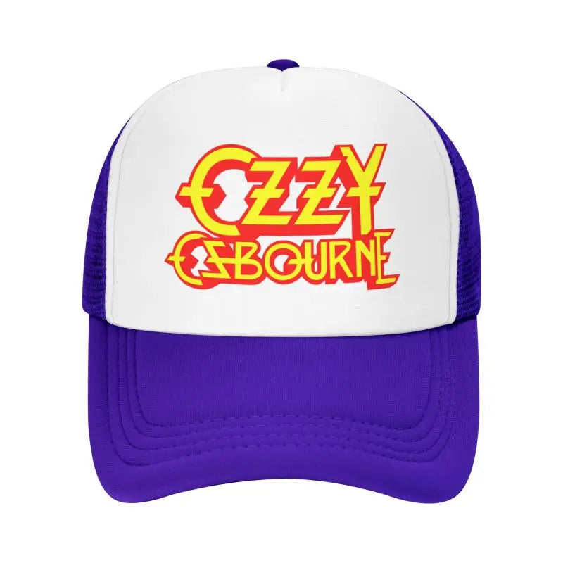 Custom Ozzy Osbourne Metal Hard Rock Print Mesh Baseball Cap