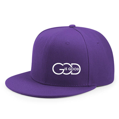 Unisex Adjustable Snapback Cap Street Flat Brim Hat Printed GOD IS GOOD