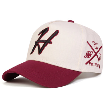 Unisex H Letter Embroidered Baseball Caps Spring Autumn Outdoor