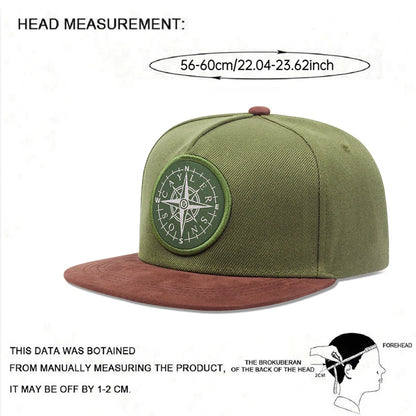 Men's Retro Street Hip Hop Hat Women's Decorative Color blocked Snapback Cap