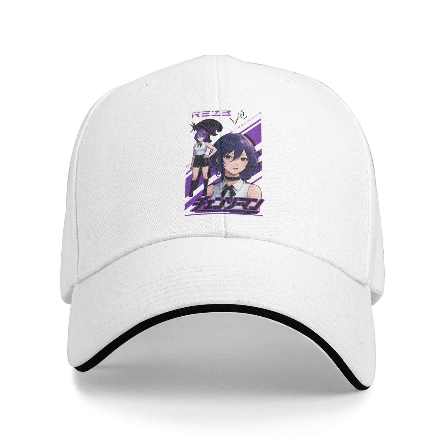 Reze Chainsaw Man Baseball Cap Fashion Anime Sandwich Cap Men Women