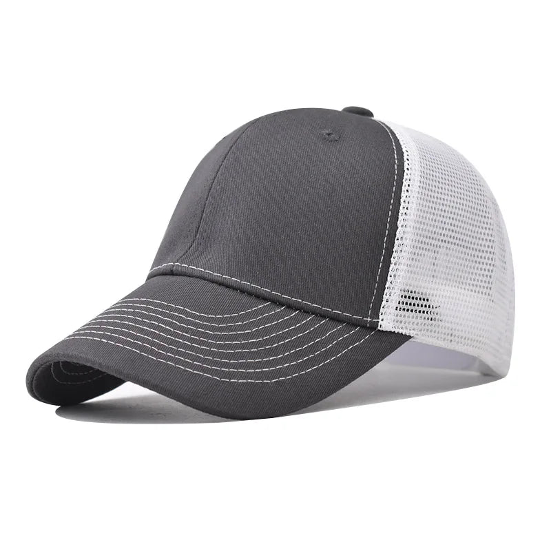 Baseball Cap Adult Net Cap Shallow Curved Eaves Hat Unisex Hip Hop Fitted Cap
